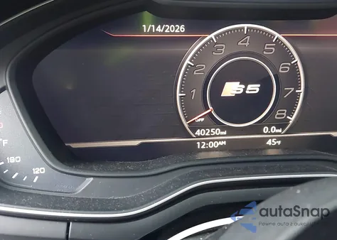 2018 Audi S5 3.0T Premium Plus из США, поврежденный, VIN WAUC4CF54JA116042